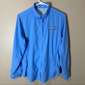 Blue Columbia PFG top-Woman’s size L